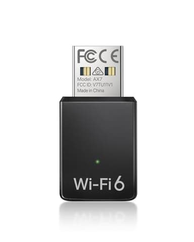 BrosTrend WiFi 6 AX900 USB WiFi Dongle for PC Laptop Desktop, Mini USB WiFi Adapter Dual Band 5GHz 600Mbps & 2.4G 286Mbps, USB2.0 Wireless Internet Dongle for Windows 11/10/7, WiFi 6 Dongle Easy Setup