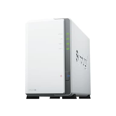 Synology DS223j 2-Bay Diskstation NAS (Realtek RTD1619B 4-Core 1.7 GHz 1GB DDR4 RAM 1xRJ-45 1GbE LAN Port) 8TB Bundle with 2 x 4TB Seagate IronWolf NAS HDDs (ST4000VN006)