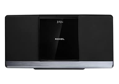Roxel RCD-320 Micro Hifi System CD Player with DAB/DAB+/ FM Radio, Wireless BT, 40W RMS Speaker, Wall Mountable, USB and AUX In, Remote Control, Sleek & Flat Design with White LED Display