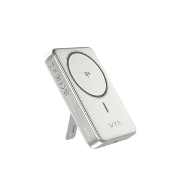 WYE Premier Magnetic Wireless Charging Power Bank with Stand 10000mAh/38.5W - Fast Charging, USB-C, Magnetic Alignment, 3 Colors Buy Now on Amazon (Silver)