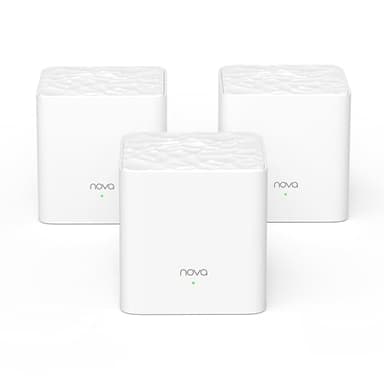 Tenda Nova MW3 Mesh WiFi System, Whole Home WiFi Mesh System, Dual-Band AC1200, Easy Setup, Replaces WiFi Router and Extender, Works with Alexa, Parental Control, 2-3 Rooms WiFi Coverage, 3-Pack