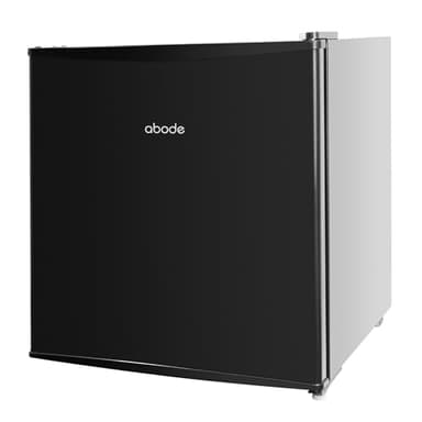 Abode Table Top Mini Fridge Black Freestanding 43 Litre Capacity with Reversible Door & Ice Box, Adjustable Feet & 1 Wire Shelf ATTF0E1B (Black)
