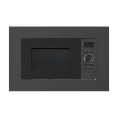 Cookology CBM20LBK Built-in Integrated Microwave Oven in Black - 20 Litre Capacity - 25.5cm Turntable - 800W Power - 5 Power Levels - 8 Auto Cooking Programs - Defrost Function - Child Lock