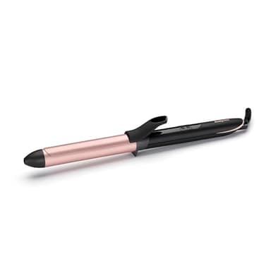 BaByliss Rose-Quartz 25mm Curling Tong - Hair Curler for Natural Waves and Curls, Ceramic, 6 Heat Settings 160°C to 210°C, Pink & Black, C451U
