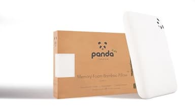 Panda Toddler Pillow with Bamboo Cover - Medium-Firm Support, 30-Night Trial, Ages 2-4