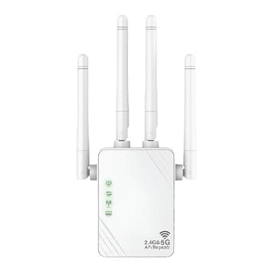 Rynli WiFi Extender Booster with Ethernet Port, Long Range Dual Band 1200Mbps WiFi Repeater, 2.4-5.0 GHzWireless Internet Booster, Gaming & Outdoor WiFi Range Extender
