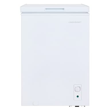 Cookology CCFZ99WH Freestanding Chest Freezer - 99 Litre Capacity - Suitable for Outbuildings and Garages - Freezer and Refrigeration Modes - Easy Temperature Control - 4 Star Rating - White