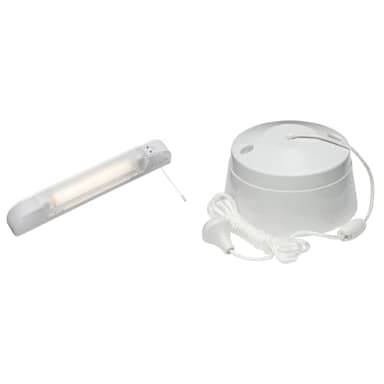 Knightsbridge LED Shaver Light with Dual Voltage Socket, Polycarbonate, 6 W, White, SLIGHT2 & SN8290 1-Way Pull Cord Switch, 10A white 1W