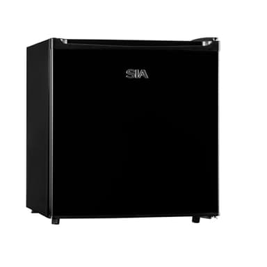 SIA TT02BL 39L Table Top Counter Mini Freezer, 4 Star Freezer Rating, Removable Wire Shelf, Reversible Door, Adjustable Legs, Black