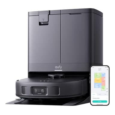 eufy X10 Pro Omni Robot Vacuum Cleaner with Mop, All-in-One Station, 8,000Pa Powerful Suction, Dual Mops, AI Obstacle Avoidance, Auto Mop Washing, Auto-Hot-Air-Drying, Auto-Emptying, Auto-Refilling