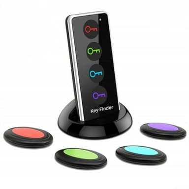 4 in 1 Wireless Remote Lost Finder Key Locator w LED Light, Never Lose Your Keys Again