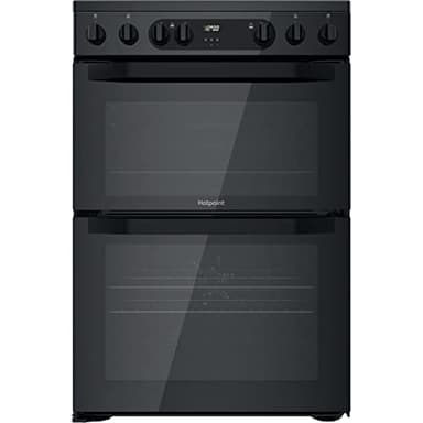 Hotpoint Amelia Multiflow Electric Double Cooker - Black - 60 cm - A Rated - ‎HDM67V9CMB/UK