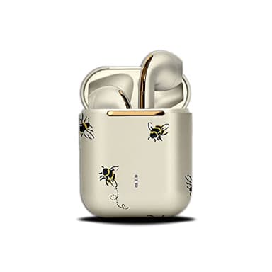 VQ Wren Cath Kidston Designer Prints True Wireless Bluetooth Earbuds - Bluetooth 5.1 - Smartphone Devices - HD Mic, Incredible Sound, Long Battery Life - Wren Earbuds (Bees)