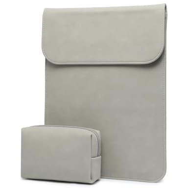 HYZUO 13 Inch Laptop Sleeve PC Case for MacBook Pro 13 M2 M1 2025-2016, MacBook Air 13 M4 M3 M2 M1 2025-2018, 13" iPad Pro/Air, Surface Pro, XPS 13, with Small Bag, Light Grey