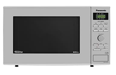 Panasonic NN-GD37HSBPQ Inverter Microwave Oven with Grill, Glass Turntable, 23L, 1000W, 13 Auto Programmes, Auto Defrost, 6 Power Levels, Timer, Digital LED Display, Stainless Steel & Silver