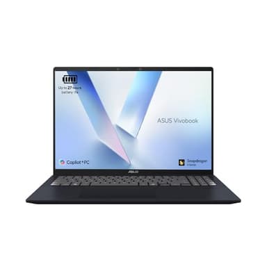 ASUS Vivobook X1607QA 16.0-inch 16:10 WUXGA Co-Pilot+ PC (Qualcomm Snapdragon X X1-26-100 Processor, 16GB RAM, 512GB PCIe G4 SSD, 19 Hour Battery Life, Windows 11 Home)
