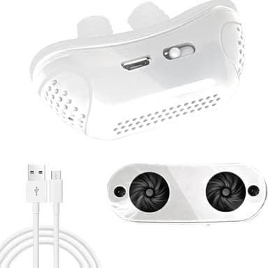 Sleep Apnea Devices - Micro CPAP Machine, Anti-Snoring Maskless Device, Portable CPAP for Sleep Apnea, Compact and Lightweight Sleep Aid, Mini CPAP for All Nose Shapes (White）