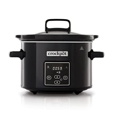 Crockpot Digital Slow Cooker | Adjustable Cooking Time | Keep Warm Function | 2.4 Litres (1-2 People) | Black [CSC061X]