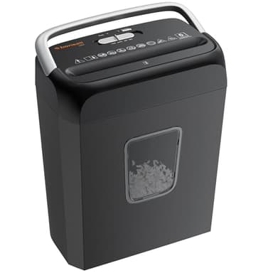 Bonsaii 6 Sheet Cross Cut Paper Shredder, Compact Shredder for Home & Small Office Use, Shreds Credit Cards, Staples, and Clips, Portable Handle Design, 13L Bin (C237-B Upgrade Version)