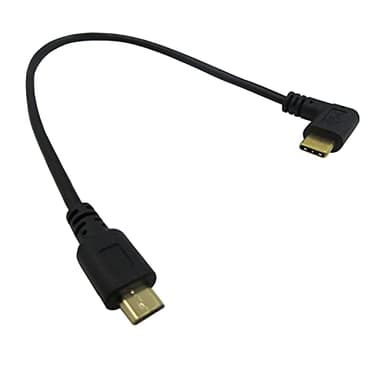 LARRITS 25cm USB Type C To Micro USB OTG Cable 90 Degree Right Angled, Connect computer (macbook, chromebook etc) with USB C port to a Micro USB 2.0 device (Smartphone, E-book reader, Camera, GPS etc)