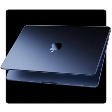 Compatible for MacBook Air 13.6 inch Case M4 M3 M2 2025 2024-2022 Release Model A3240 A3113 A2681, Sturdy Protective Plastic Hard Shell Case Cover for MacBook Air M2 13 inch - Midnight Clear