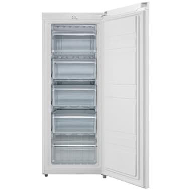 COMFEE' RCU160WH2UK(E) 160 Litre Freestanding Tall Freezer, Upright Freezer, Adjustable Thermostat, Reversible Door, 4 Star Freezer Rating, White