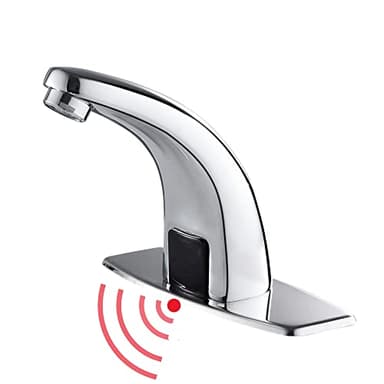 Gangang Touchless Faucet Motion Infrared Sensor Cold and Hot Water Tap Automatic Basin Mixer Waterfall for Bathroom Sink Auto Water Faucet,Only Direct Current …