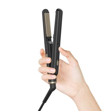 Mini Hair Straightener, Ceramic Travel Straightener - Dual Voltage (110-240V), Compact Design for Short Hair & On-The-Go Styling, Portable Global Use Styler with Fast Heat-Up