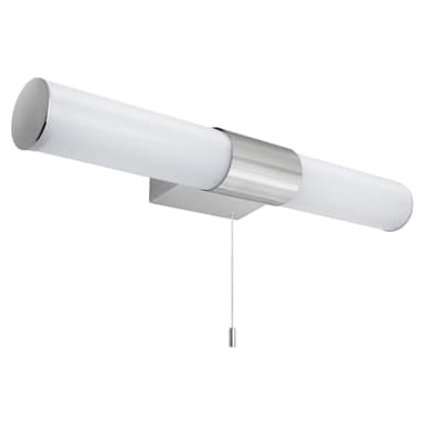 Long Life Lamp Company IP44 Bathroom Mirror Light Frosted LED 8w Cool White Shaving Mirror Light Pull Cord Switch ML14