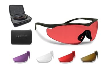 BERTONI Shooting Glasses with 4 Interchangeable AntiFog Lenses Carrying Case – SH898 Tactical Protective Trap Safety Glasses