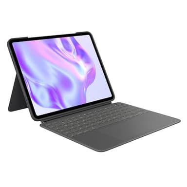 Logitech Combo Touch iPad Pro 11-inch (M4)(2024) Keyboard Case - Detachable backlit keyboard with kickstand, comfortable typing, multi-use mode, QWERTY UK English Layout - Graphite