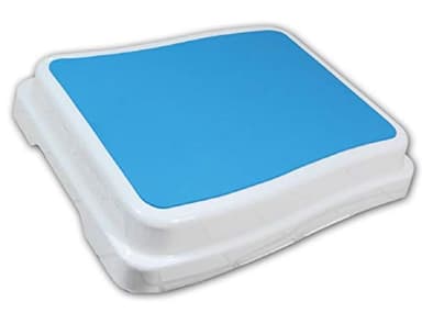Ideaworks Slip Resistant 4" Bath Step, Stackable Platform for Bathtub, White