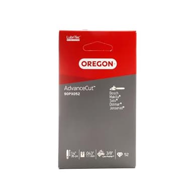 Oregon AdvanceCut Chainsaw Chain for 14-Inch (35cm) Bar -52 Drive Links – fits Bosch, Karcher, Husqvarna, Makita and more (90PX052E)