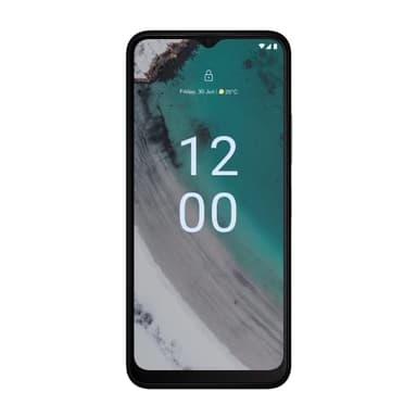 Nokia C32 6.5 Inch Smartphone with 3 Days Battery Life, 50/8MP Cameras, IP52 Certified, 3/64 GB Memory, Side Fingerprint Sensor and Face Detection, Android 13 with Car Adapter - Charcoal