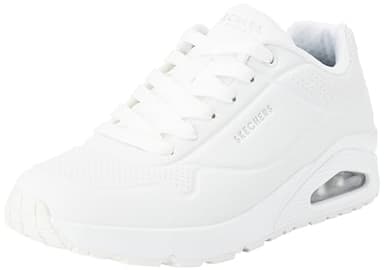 Skechers Men's Uno Stand on Air Sneaker, White Durabuck Mesh, 6 UK
