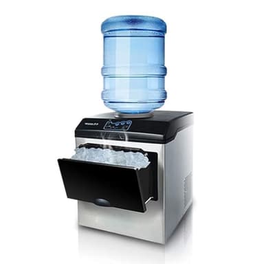 Ice Cube Maker Ice Maker With LED Display, 2in1 Water Dispenser Built-in Ice Cube Maker Machine Counter Top Up To 25kgs, 8-12 Min
