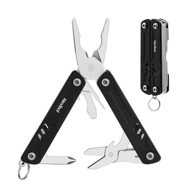 NexTool TSA Multitool, Mini Sailor Lite Multi Tool 11 in 1, Multitools with Scissors, Screwdriver, Camping Accessories for DIY, Fishing, Birthday/Christmas Gifts for Dad-Black