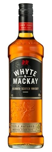 Whyte & Mackay Blended Scotch Whisky 70cl, Award Winning Whisky, Triple Matured Blended Whisky, Richer, Smoother & More Mature Blended Whyte and Mackay Whisky, 40% vol