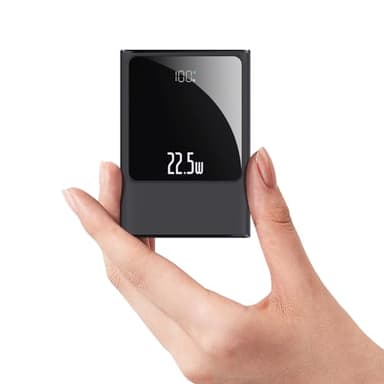 22.5W Super Fast Power Bank 10000mAh USB C Outputs & Inputs Portable phone Charger Mini Battery Pack Compatible with iPhone Samsung Tablet and More(Black)