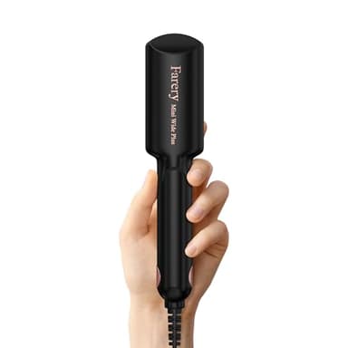 FARERY Mini Hair Straightener with Universal Voltage, 38mm Wider Plate Travel Straighteners for Short&Long Hair, Compact Ceramic Mini Flat Iron with Argan Oil&Keratin Infused, with Storage Bag