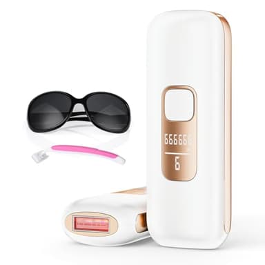 3-in-1 IPL Hair Removal Device, Laser Hair Removal Device with 9 Energy Levels, 600nm Red Light, 999,900 Flashes, IPL Laser Hair Remover for Women Men, Armpits Facial Legs Bikini Line