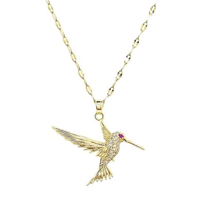 Circle Necklace for Women Heart Initial Necklace Cute Animal Pendant Necklace For Women Dainty Chain Sparkly Cubic Zirconia Couples Family Long Necklace Chain Womens Costume Jewelry (Gold, One Size)