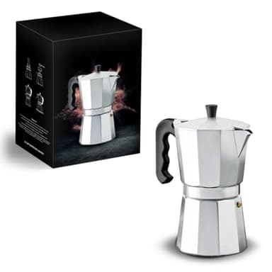 Straame Stovetop Espresso Maker Coffee Pot | Classic Moka Coffee Maker for Rich, Authentic Espresso | Easy to Use | Ideal for Home or Office Brewing (6 Cup)