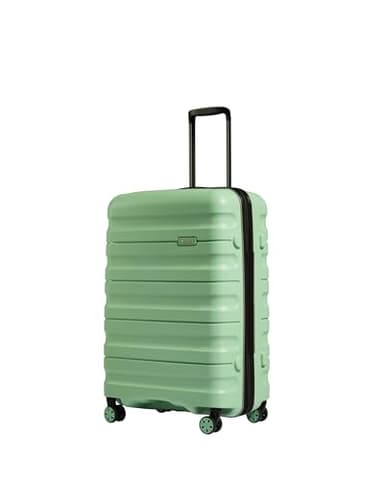 ANTLER - Lincoln Hard Shell Medium Suitcase - Durable, Lightweight & Expandable, 4 Spinner Wheels - Adjustable Handle, TSA Lock, 68cm - Mineral