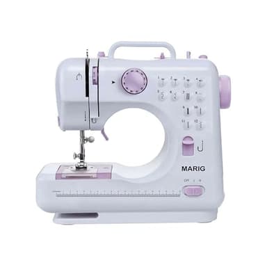 Sewing machine for beginners with 2-fold double thread/Sewing with 12 built-institches/Mini Sewing Machine/Household Sewing Machine/Portable Electric Sewing Machine MARIG FHSM-505