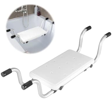 Neulriscn Bath Seat for Adults Elderly, Non-Slip Suspended Bath Seat for Disabled or Injured, Adjustable Over the Bathtub Board Transfer Bench Board, Shower Stool Bathing Aids for Broken Leg