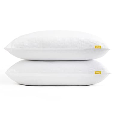 Snug Blissful Bedtime Pillows 2 Pack - Luxury Hotel Quality Pillows Medium Support for Front, Back and Side Sleepers - Eco Friendly, Hypoallergenic and Machine Washable - Pack of 2, White