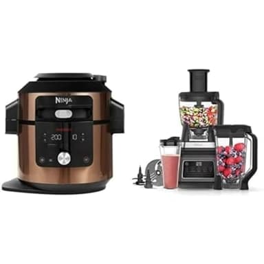 Ninja Foodi MAX 14-in-1 SmartLid Multi-Cooker 7.5L [OL650UKCP] and Ninja 3-in-1 Food Processor and Blender with Auto-iQ [BN800UK]