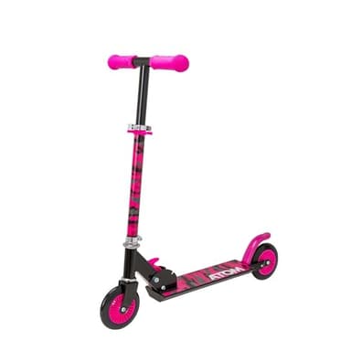 ATOM Inline Children's Pink Camouflage Scooter | Adjustable Handle Height Push Scooter for Kids | Foldable Kick Scooter for Boys & Girls | Durable & Fun Kids' Scooter for Ages 5-12