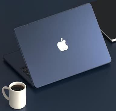 KEROM Midnight Case for MacBook Air 13 inch 2025-2022 M4 M3 M2 A3240 A3113 A2681, MacBook Air M3 13 inch Case, Frosted Matte Plastic Hard Shell & Keyboard Cover for Mac Air 13.6 inch, Midnight Clear